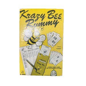Krazy Bee Rummy Vintage 1983 Classic Card Game Complete 143 Cards 4 Indicators